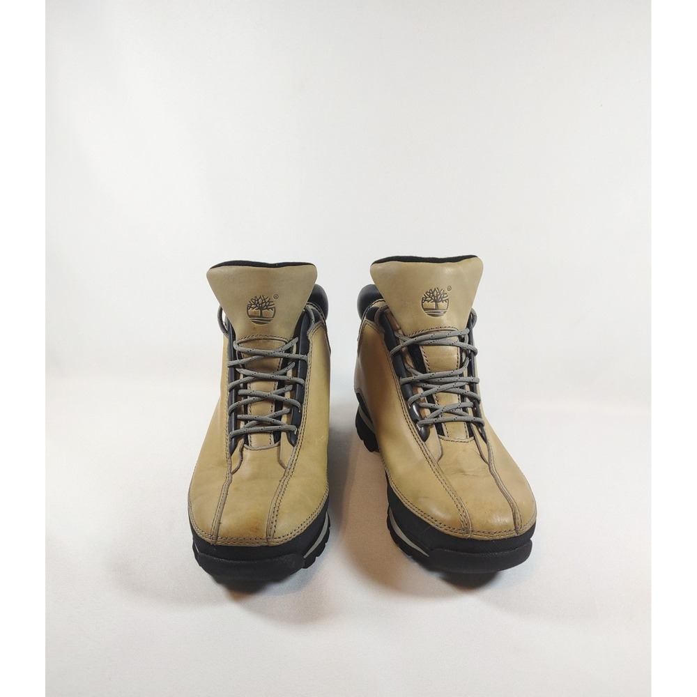 Timberland Boots Womens Size 7.5 Tan Leather Chukka Hiking Trail ACT Comfort